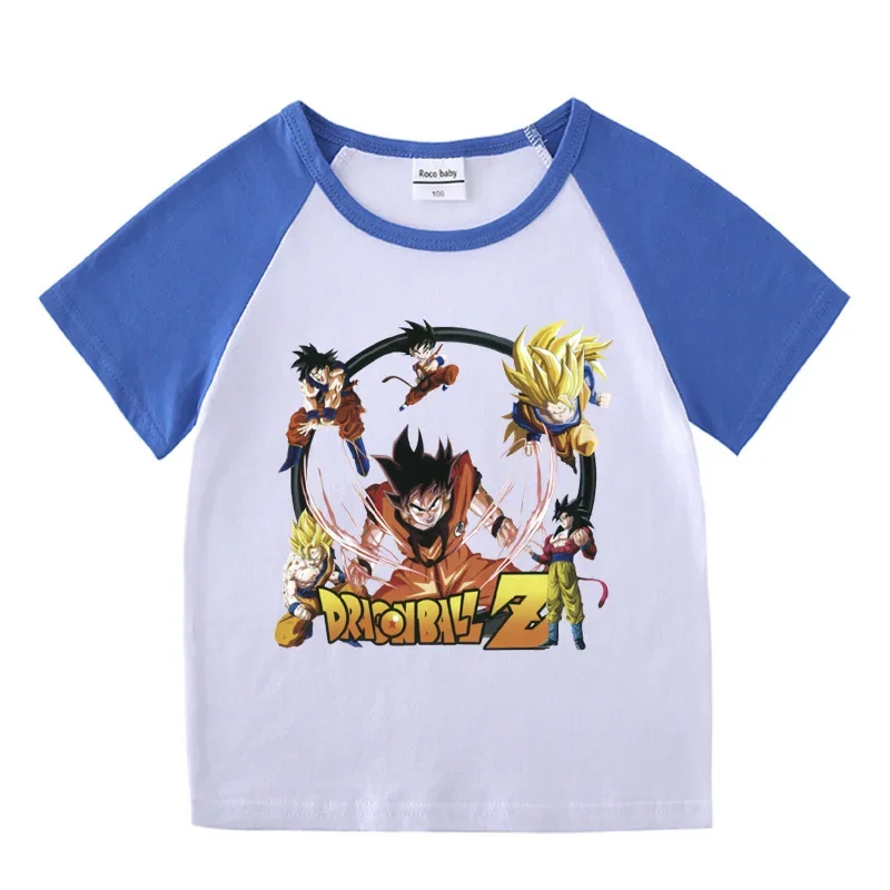 

Dragon Ball Solid Children's Clothing Children's Summer Short-sleeved T-shirt Raglan Baby Half-sleeved T-shirt Children's Top