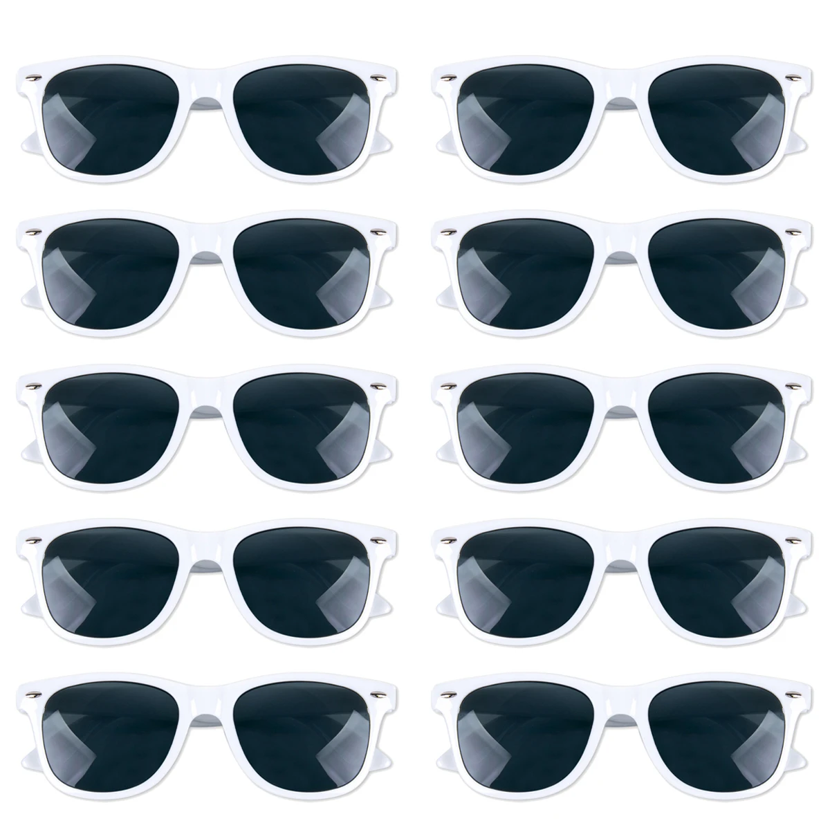 8-12pairs Zwart Vierkant Frame Zonnebril voor Vrouwen Mannen Bruid en Bruidegom Foto Bril Bruids Douche Vrijgezellenfeest decoratie