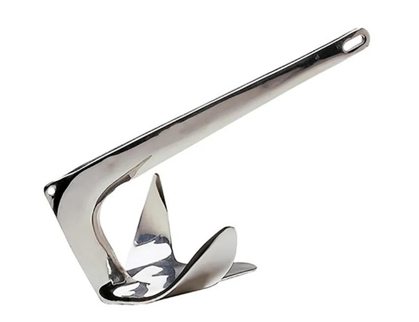 High Quality Marine Hardware 316 Stainless Steel Mirror Polish Bruce Claw Anchor for boat