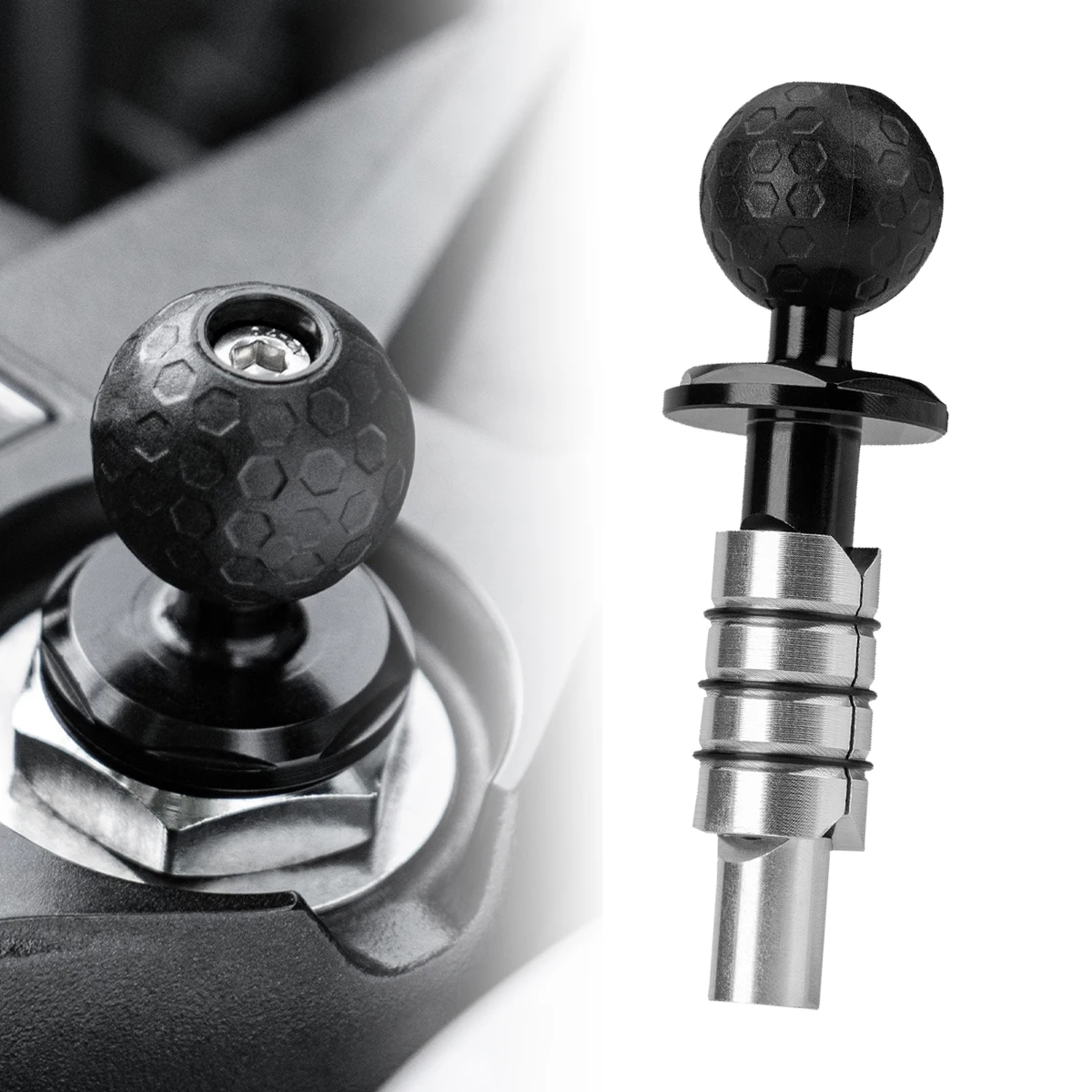 Motorcycle Aluminum Alloy Mount Fork Stem Black Ballhead Base for Mount Kit Mobile Phone Camera Holder Accessories