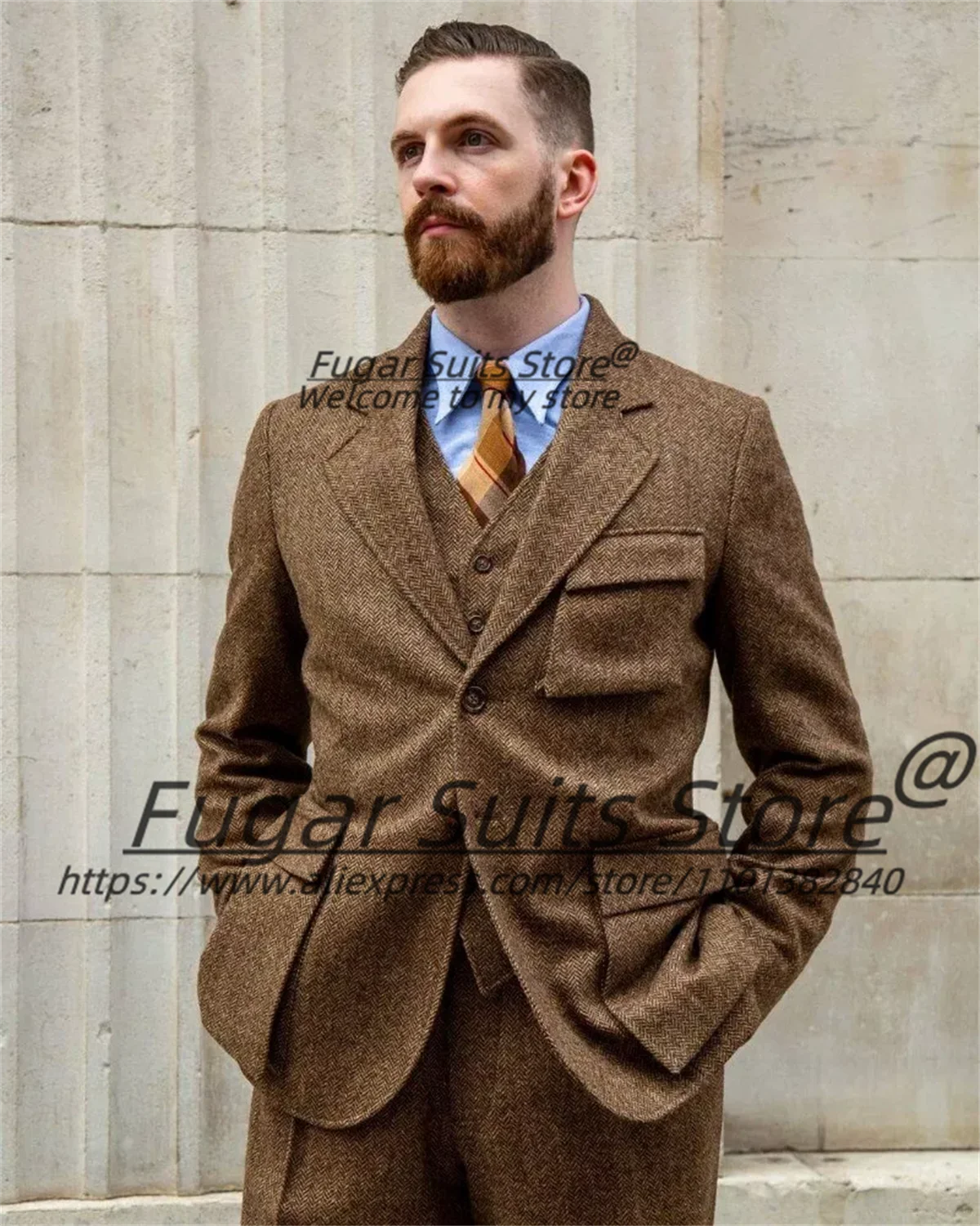 عالية الجودة houndstooth الرجال الدعاوى Talior صنع سليم صالح العريس البدلات الرسمية 3 قطع مجموعات Luxuly الذكور الحلل زي أوم