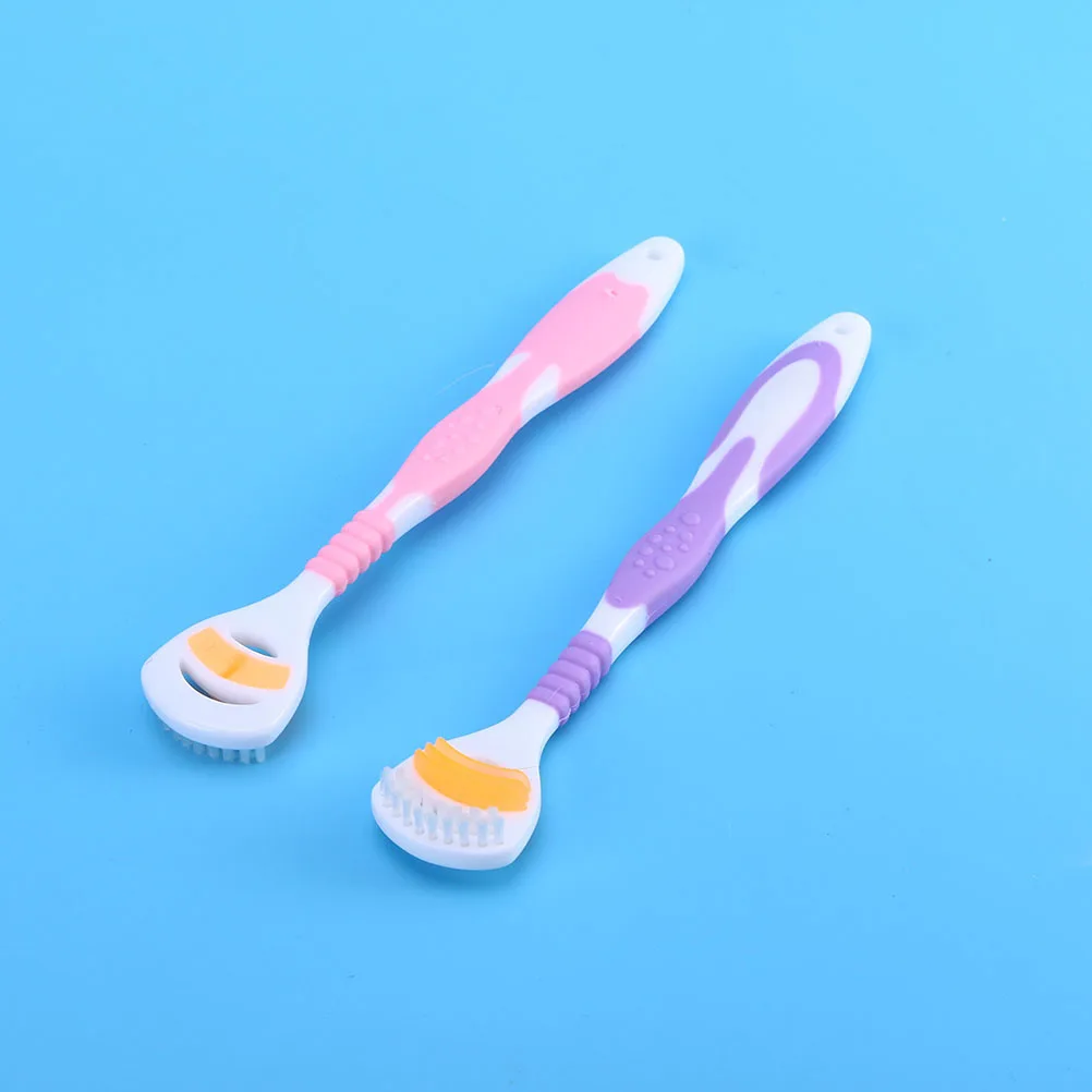 

4 Pcs Tongue Cleaner Scraper Plastic Coating Remover Adults Child Fresh Breath Oral Hygiene Tools Gadgets
