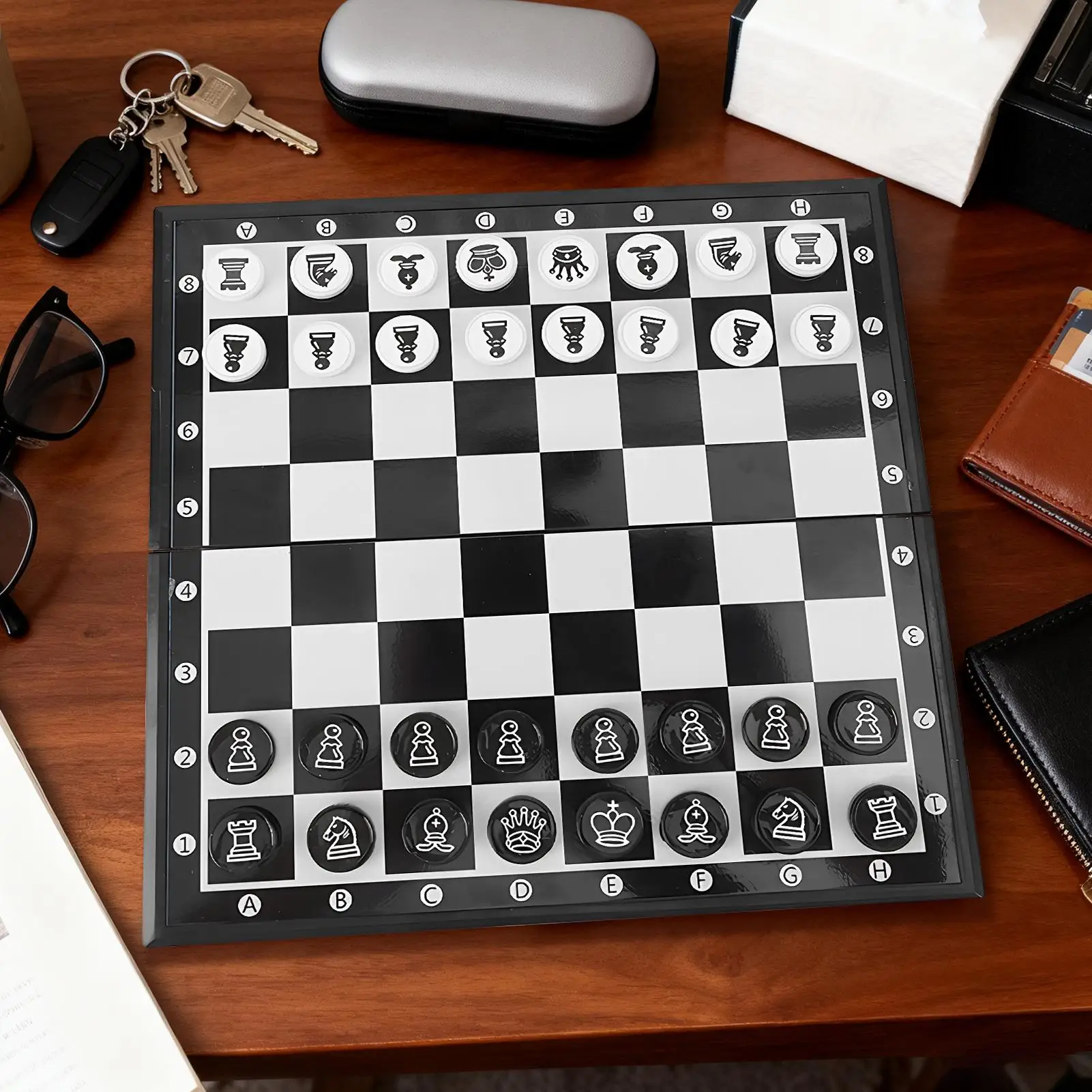 مجموعة الشطرنج للأطفال المغناطيسي طوي رقعة الشطرنج لعبة الشطرنج للأطفال البالغين المبتدئين المهنية اللعب السفر المنزل الجدول