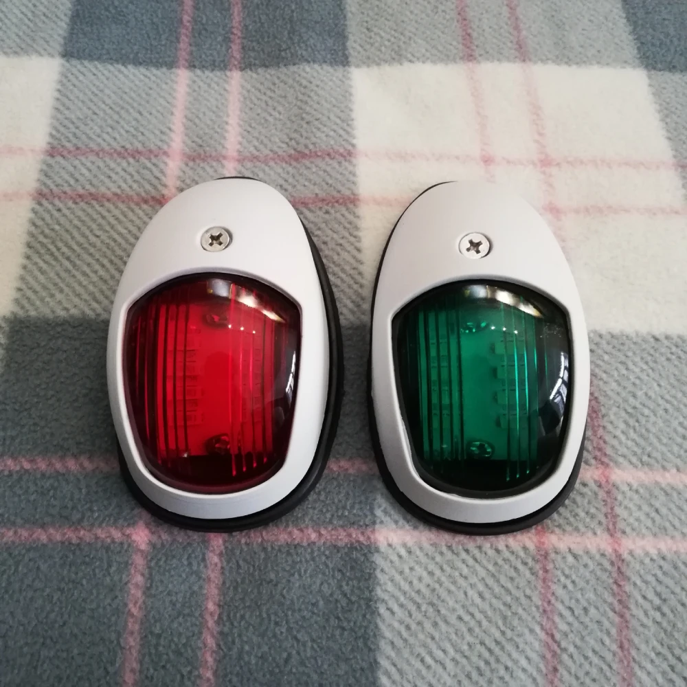 2Pcs Red Green Navigation Lights For Boat LED 12V Marine Position Lights Yacht Sailing Lights Waterproof