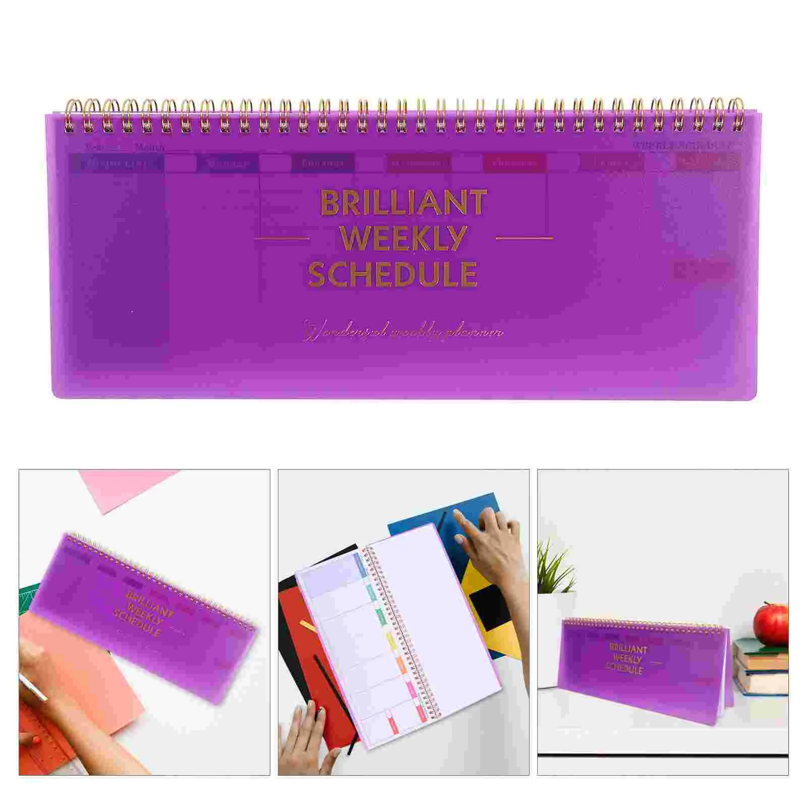 Weekly Planner Desk Scheduler Back to School Supplies Planning Pad Work Calendar Horizontal