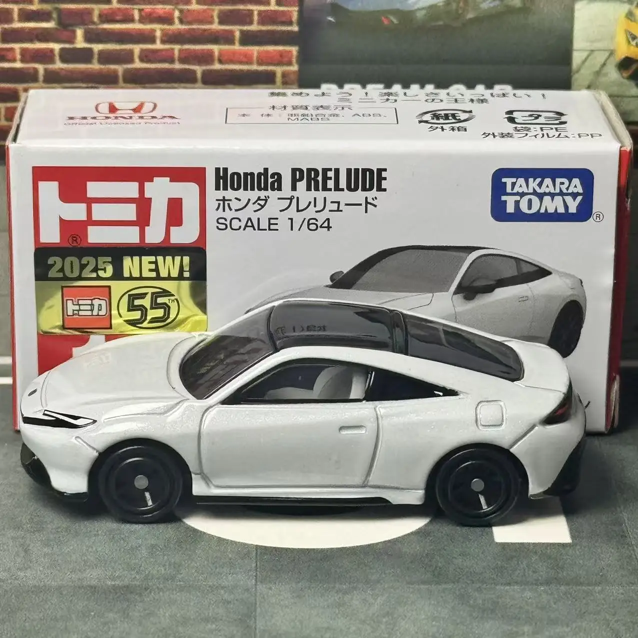 Takara Tomy Tomica no 10 Honda Prelude Casting Liga Estática Carro Veículo Diecast Metal Modo Coleção Exibição Menino Brinquedo Presente