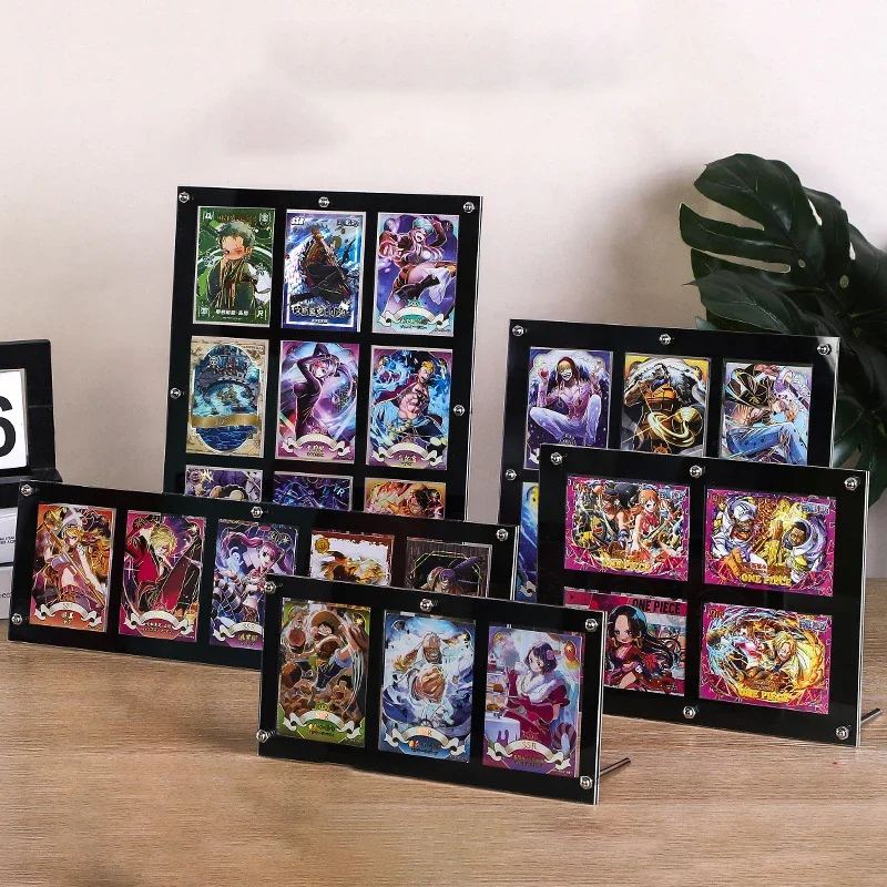 Acrylic Trading Card Display Frame Sport Card Collector Desktop Display Black Photo Display Case for Basketball Football Hockey