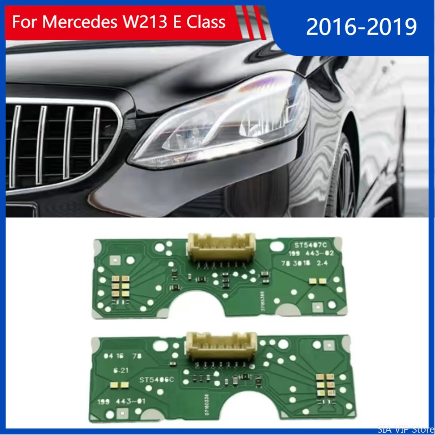 

OE 19944301 19944302 Low-Spec Headlight Light Chip DRL Daytime Running Light LED Light For Mercedes-Benz W213 E Class 2016-2019