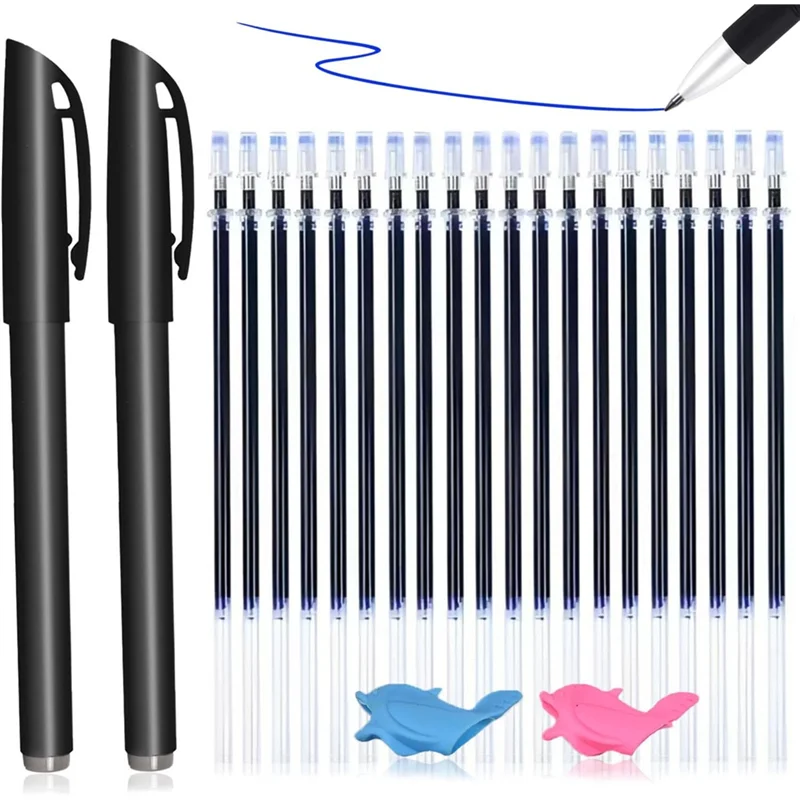 

HJ-24 шт. волшебные ручки и стержни, совместимые с рифленой практики рукописного письма для детей, набор ручек с исчезающими чернилами