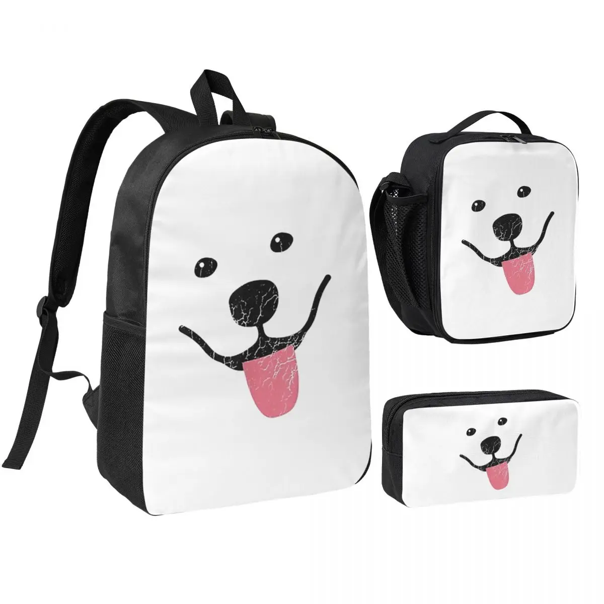 

Funny Samoyed Backpack Boys Girls BookBag School Bag Shoulder Bags 3ps Insulated Lunch Bag Pencil Case