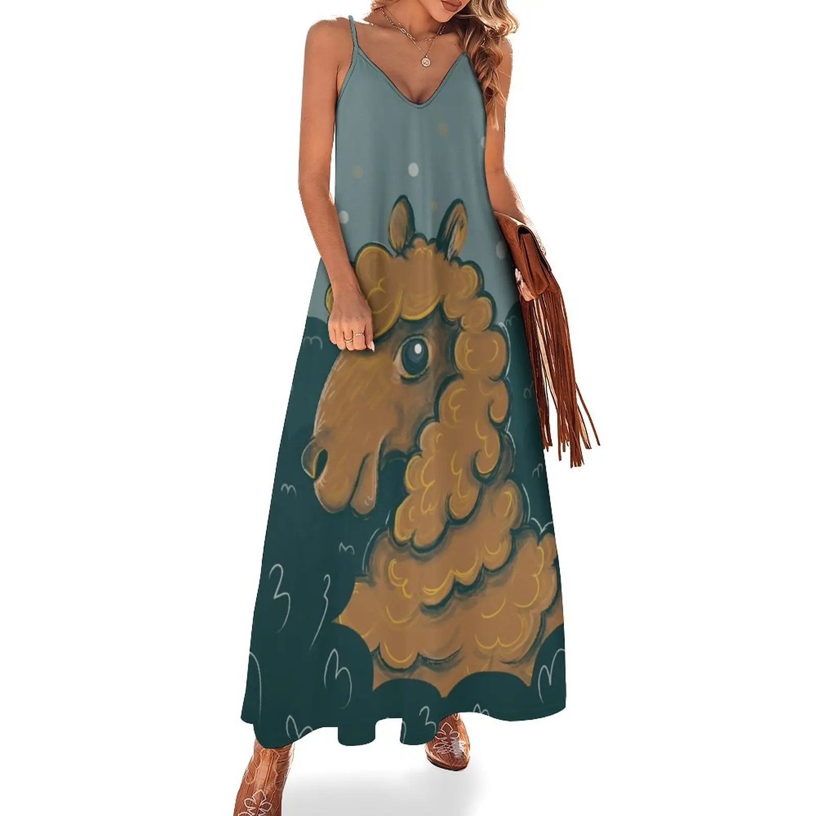 

Alpaca portrait Sleeveless Dress dresses for womens elegant party dresses for women 2023
