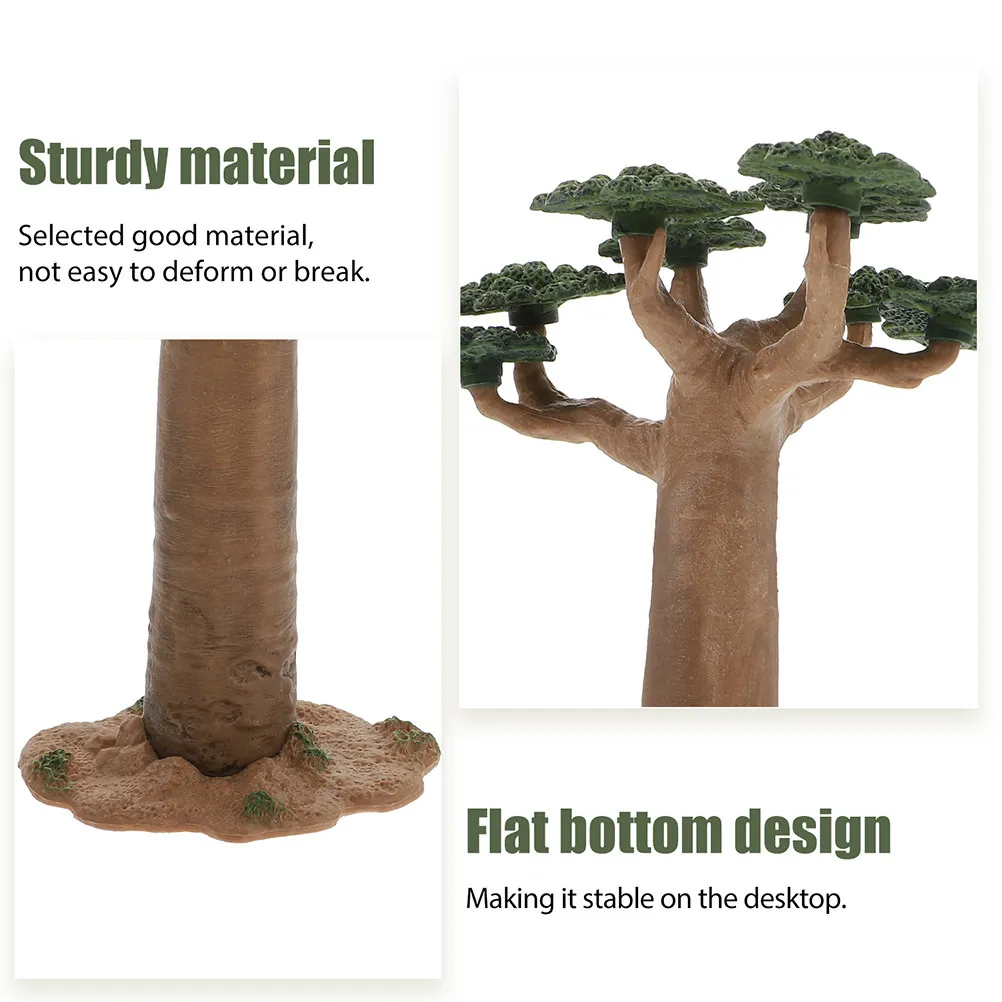 2pcs Afric baobab tree Model Exquisite Tree Model sand table landscape Mini Tree Craft ornament Realistic tree Plant Model Decor