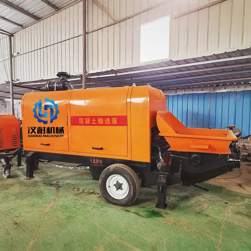 2025 جديد جودة عالية YG30 الديزل آلة مضخة الخرسانة مقطورة صغيرة مضخة نقل الخرسانة 20m3/ساعة قدرة مضخة خلاط الخرسانة