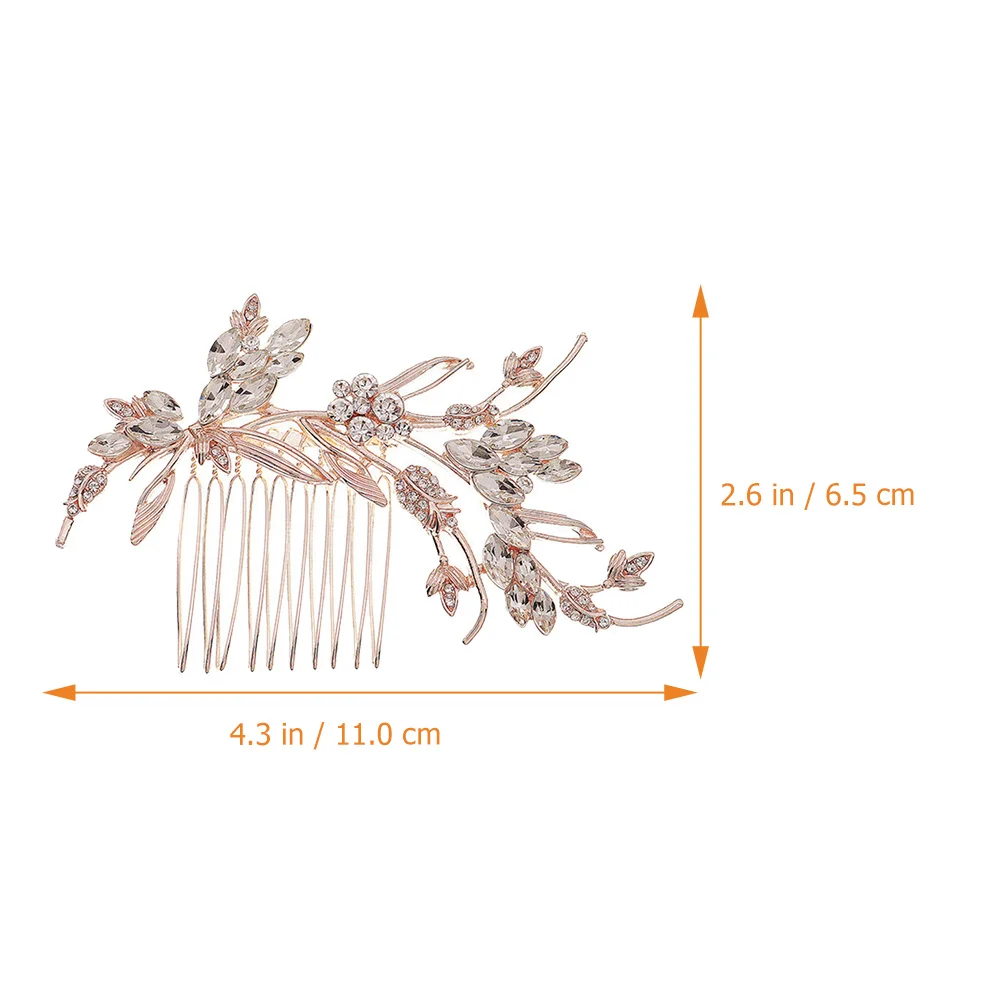 

Delicate Rhinestone Hair Comb Vintage Bridal Hair Accessory Elegant Crystal Hairpiece Wedding Party Banquet Occasion