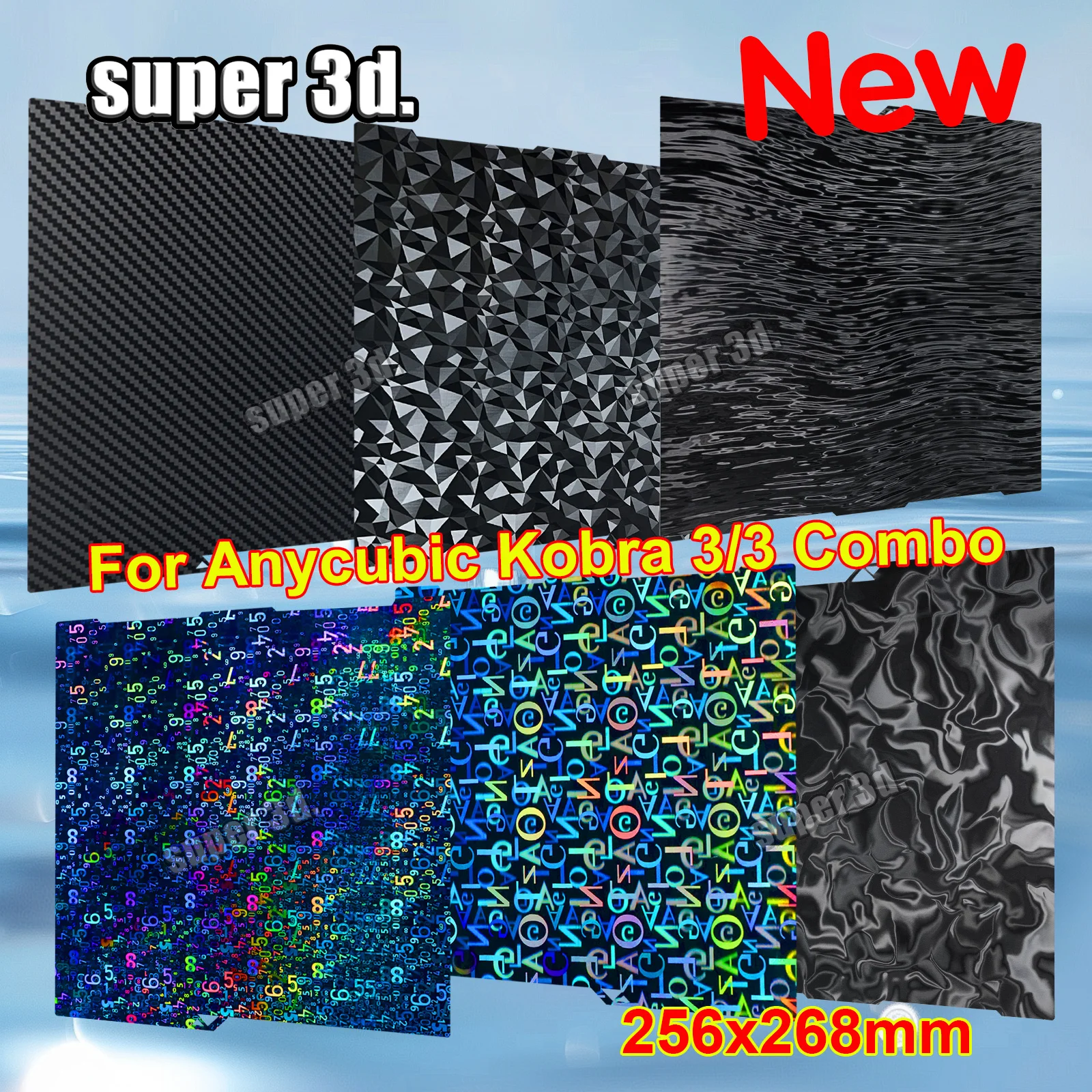 

Kobra 3 сборная пластина Kobra 3 Peo Smooth 256x268 для Anycubic Kobra 3 комбинированная сборная пластина запасные части Двусторонняя Тепловая кровать для домашних животных