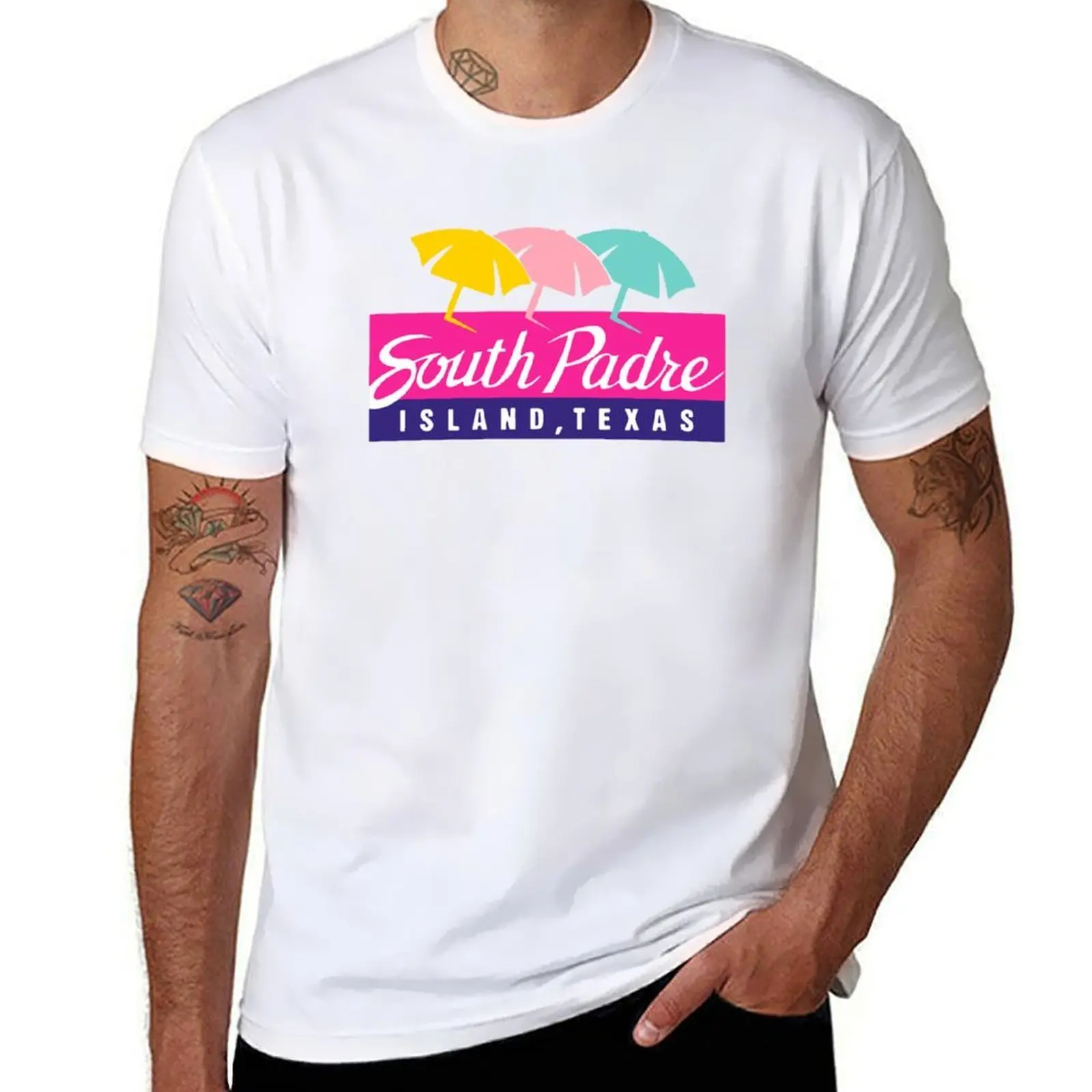 

South Padre Island Flag T-Shirt man t shirts for men casual man t shirt cotton high quality t shirts for man pack cotton T-shirt