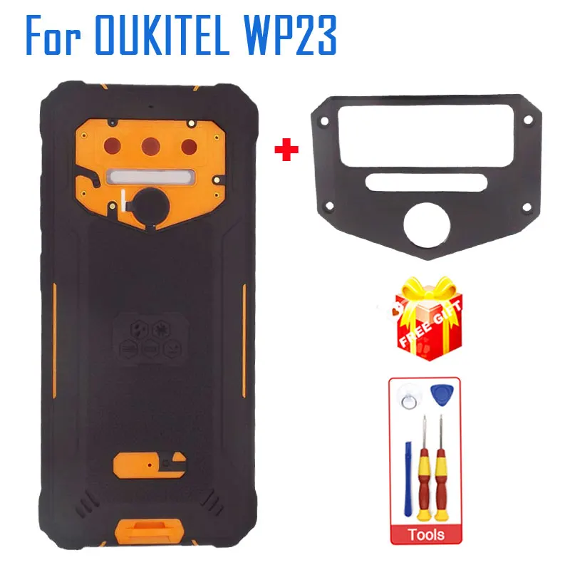 

New Original OUKITEL WP23 Battery Cover With Receiver Fingerprint Camera Metal Decoration Parts For OUKITEL WP23 Smart Phone