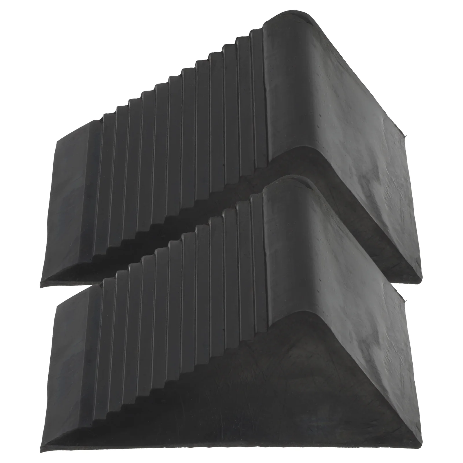 

2 Pcs Triangle Wheel Chock Car Stop Block Heavy Duty Rubber Tire Camper Vehicle Chock Block Truck Accessories Parts