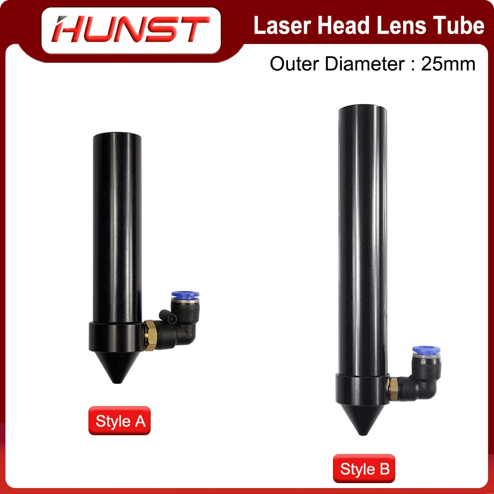 HUNST CO2 Laser Head Lens Tube Air Nozzle For Laser Output Lens Diameter 20mm Focal Length 50.8/63.5mm Engraving Cutting Machine