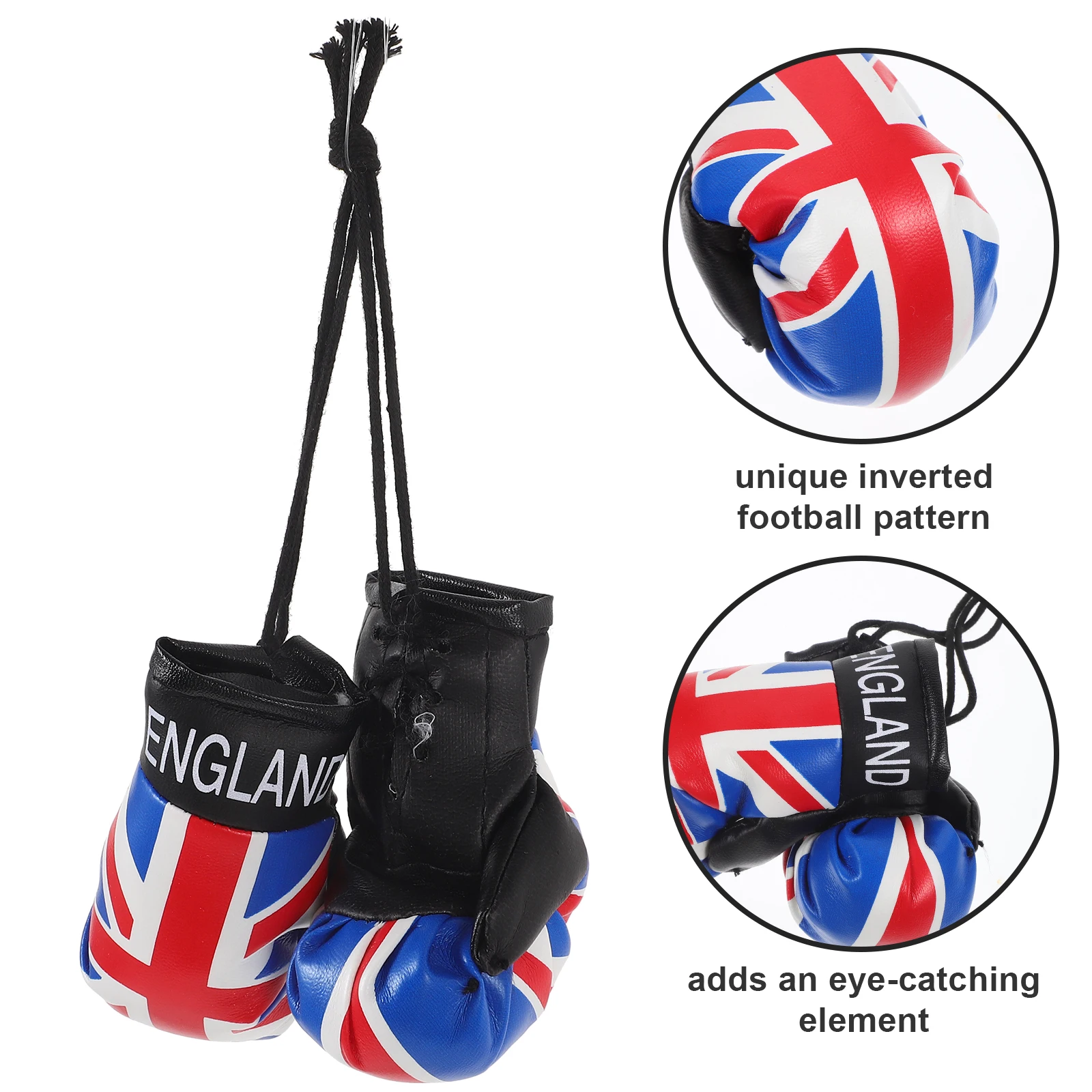 

British Flag Keychain Mini Boxing Gloves Miniature Punching Pendant Ornament Man