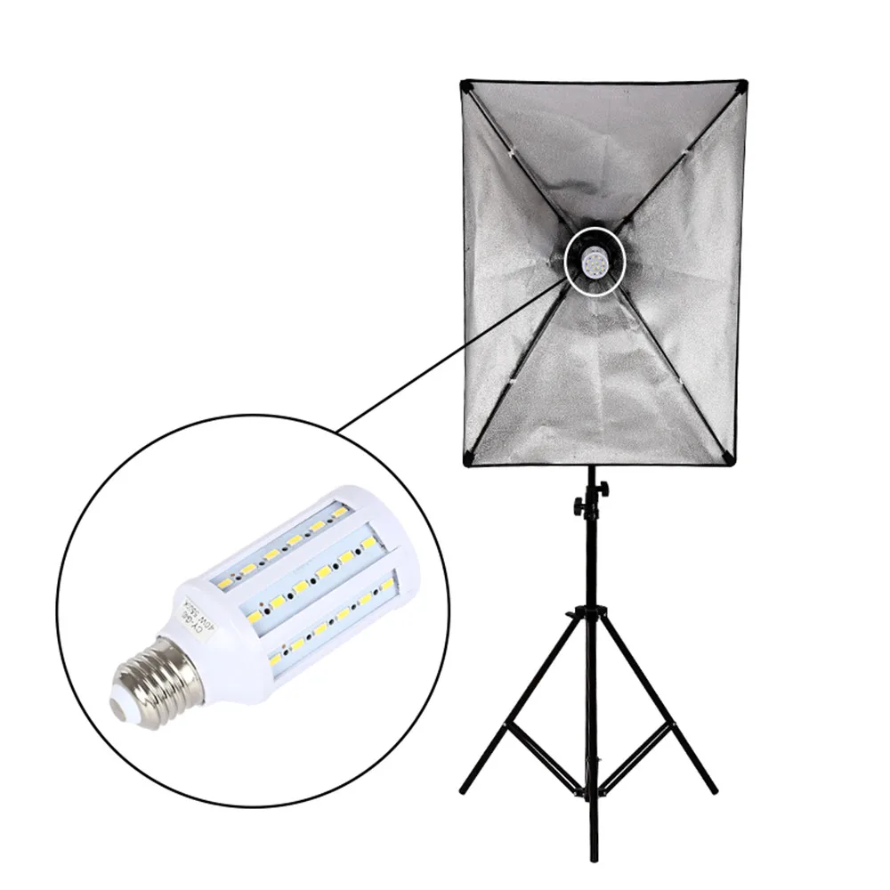 Photo Studio Constant Bright 20W LED Cold Warm Light Bulbs Lamp E27 Base 110V-220V For Softbox Photo Video Photographic Lighting