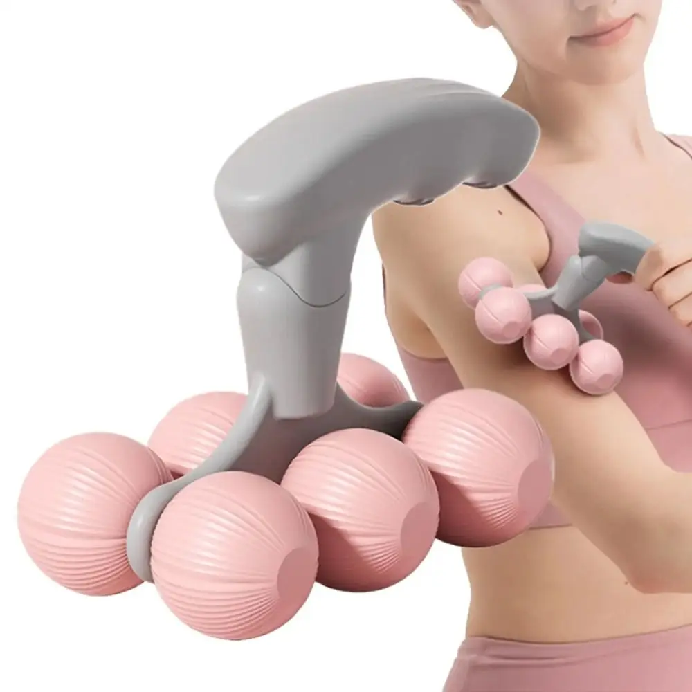 

Портативный ручной массажер для спины и мышц, бесшумный, с роликовым шариком, для комфортного массажа ног и шейного отдела позвоночника, для тела