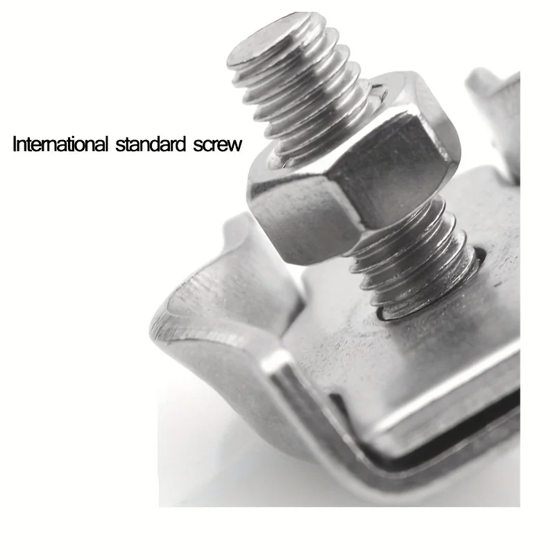 10/20pcs Stainless Steel 304 Cable Clamps Rust Resistant Removable Cover M2-M8 Threads for Wire Rope Steel Cable Fixing