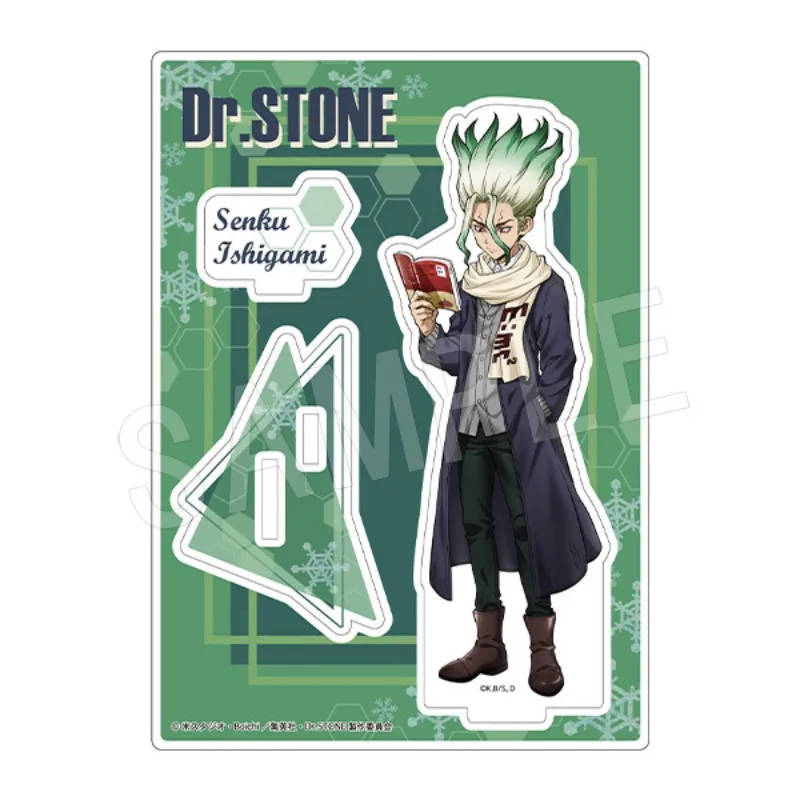 Dr.STONE Plate Desk Decor Ishigami Senkuu Standing Chrome Collection Ornament Accesorios Asagiri Gen Acrylic Doll Nanami Ryusui