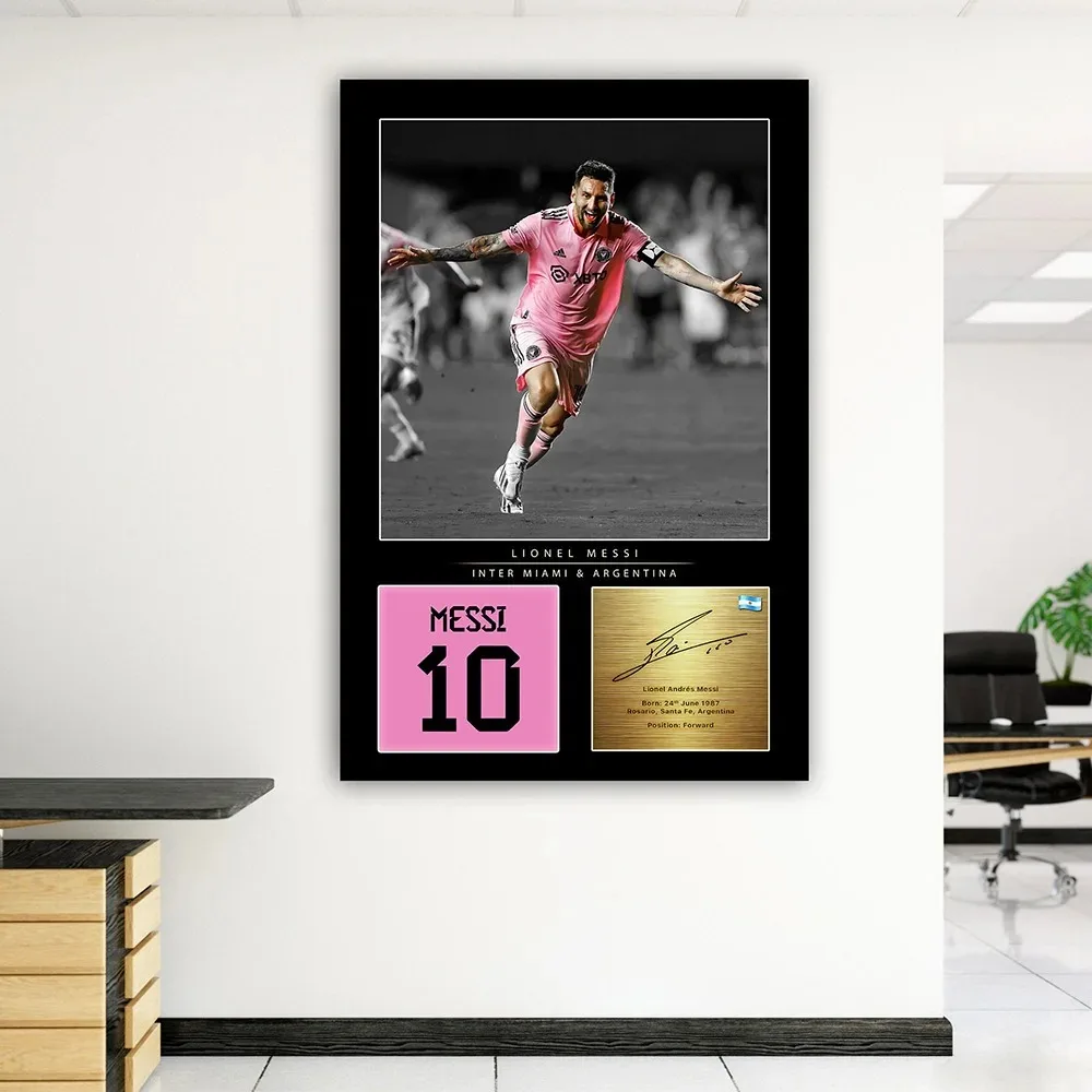 Football Legends Star Signature Posters Print Super Soccer Star Canvas Painting Wall Art Inspirational Picture Living Room Decor