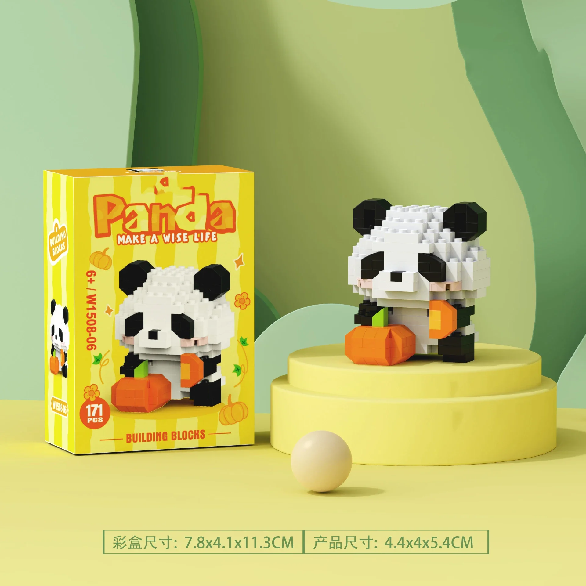 Panda cinese Mini blocchi di costruzione Set di blocchi Animali Modello di assemblaggio Mattoni Decorazione domestica fai da te Giocattoli per regali per ragazze