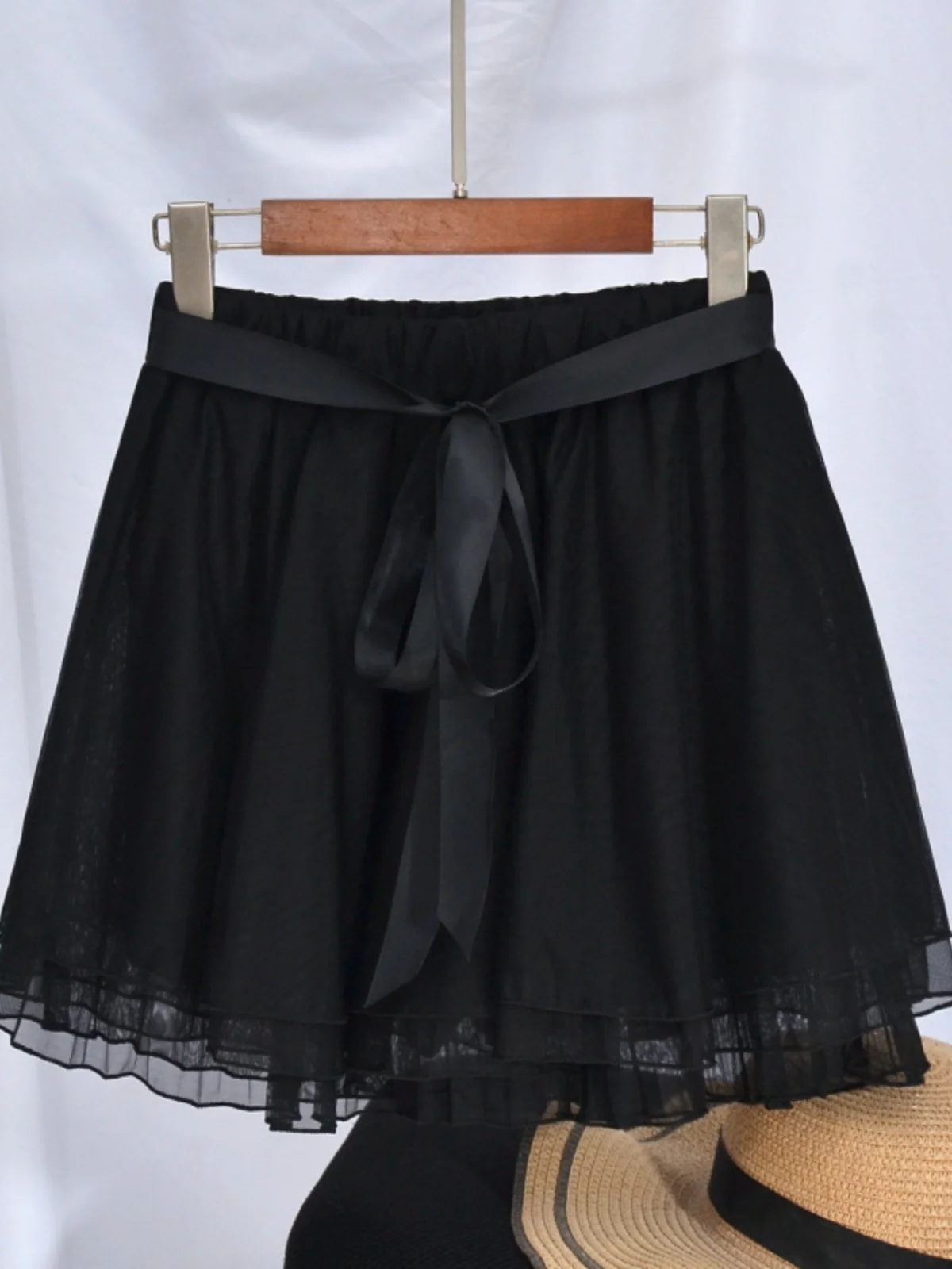 2024 neue frauen A-linie Rock f-länge Sommer Chiffon Se Hosen Kleine Größe Trendy Hohe Taille ort Rock süße Sle