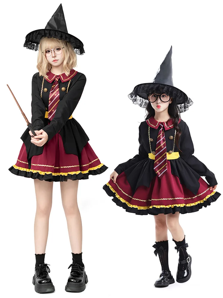 Disfraz de Harry Hermione de lujo, disfraces de Gryffindor para traje de mago, Cosplay de Halloween, fiesta, trajes mágicos, vestir