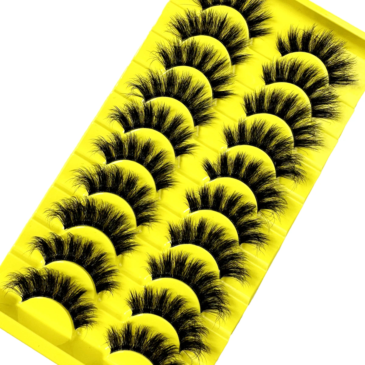 10 par fałszywe puszyste rosyjskie rzęsy w paski 3D sztuczne rzęsy makijaż roztrzepane sztuczne rzęsy 3D puszyste grube rzęsy