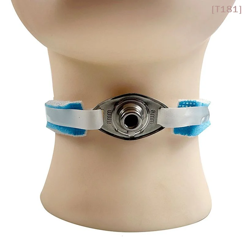Collarín para tubo de traqueostomía, soporte para tubo de traqueostomía con cierre de gancho y bucle, lazos reutilizables para traqueostomía para después de cirugía de cuello