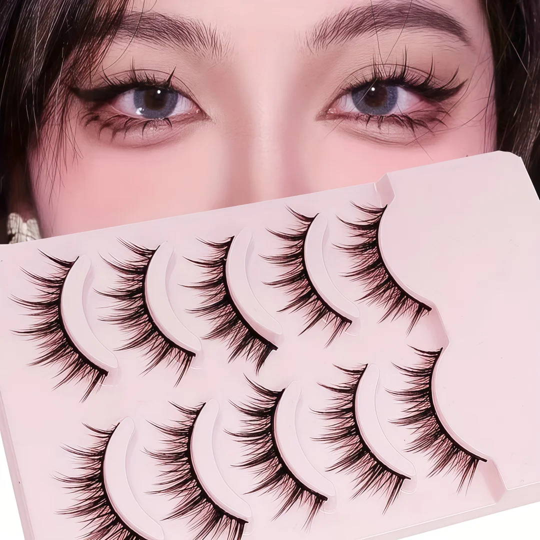 Eyelash Extension Japanese Style - 5 Pairs Manga Anime False Eyelashes
