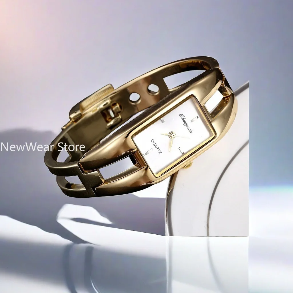 

Женские часы-браслет, тонкий кварцевый повседневный роскошный ремешок для наручных часов