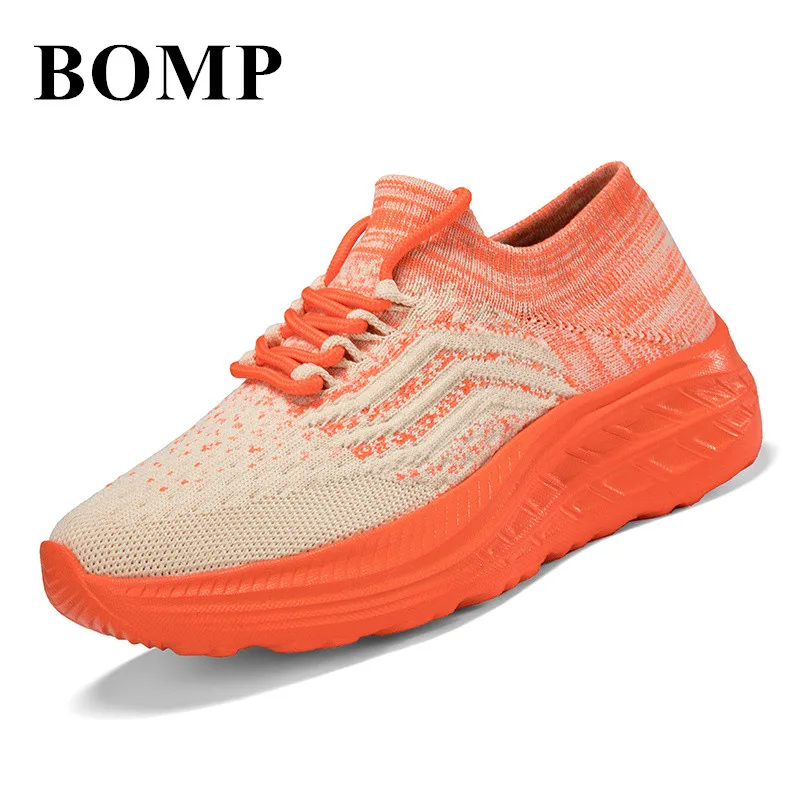 

Summer Orange Couples Socks Shoes Breathable Knit Running Shoes Men Sports Shoes Platform Light Woman Sock Sneakers tenis hombre