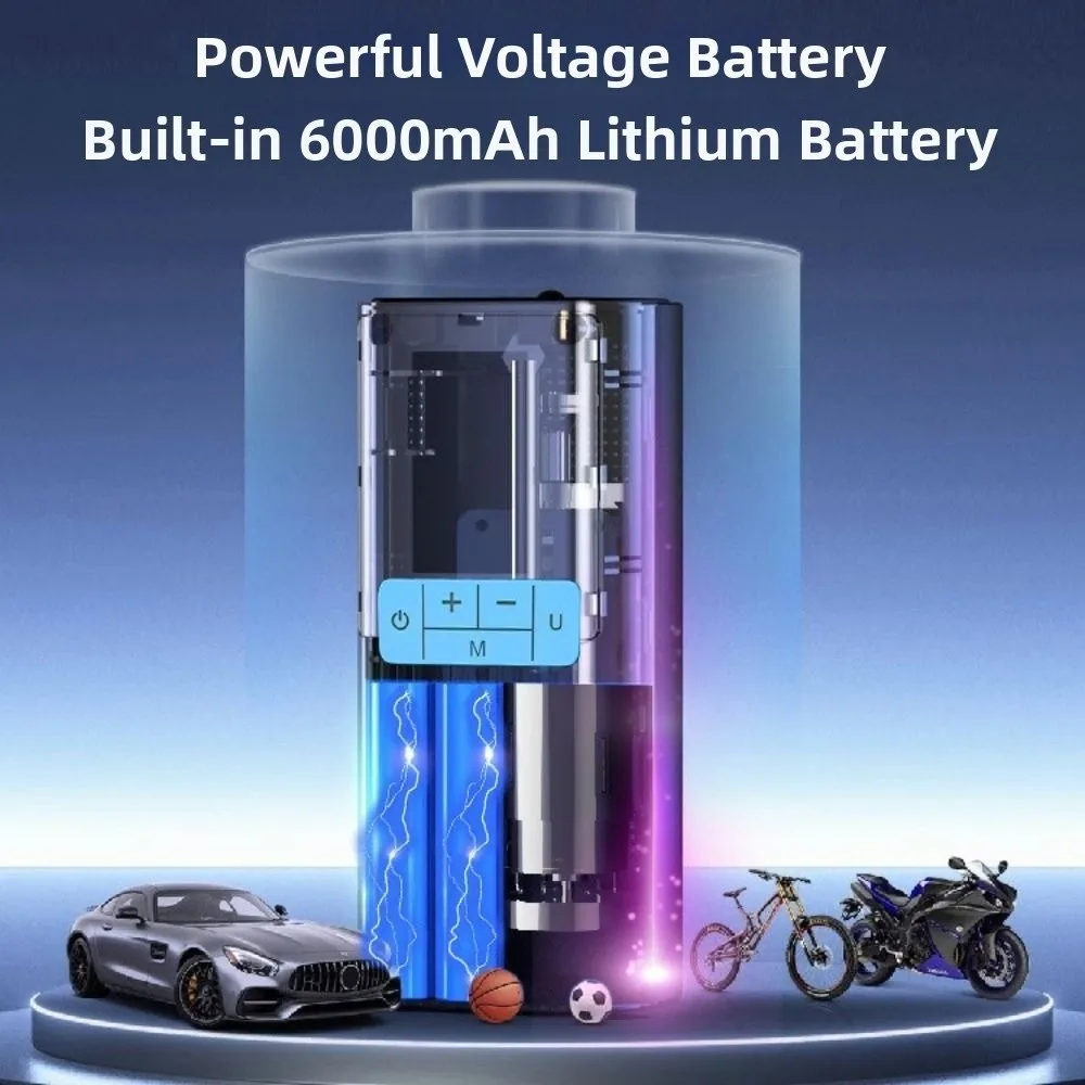 

Автомобильный компрессор-насос 150PSI с LED-лампой, 5В, электрический, со встроенным манометром, автоматическим отключением, беспроводной