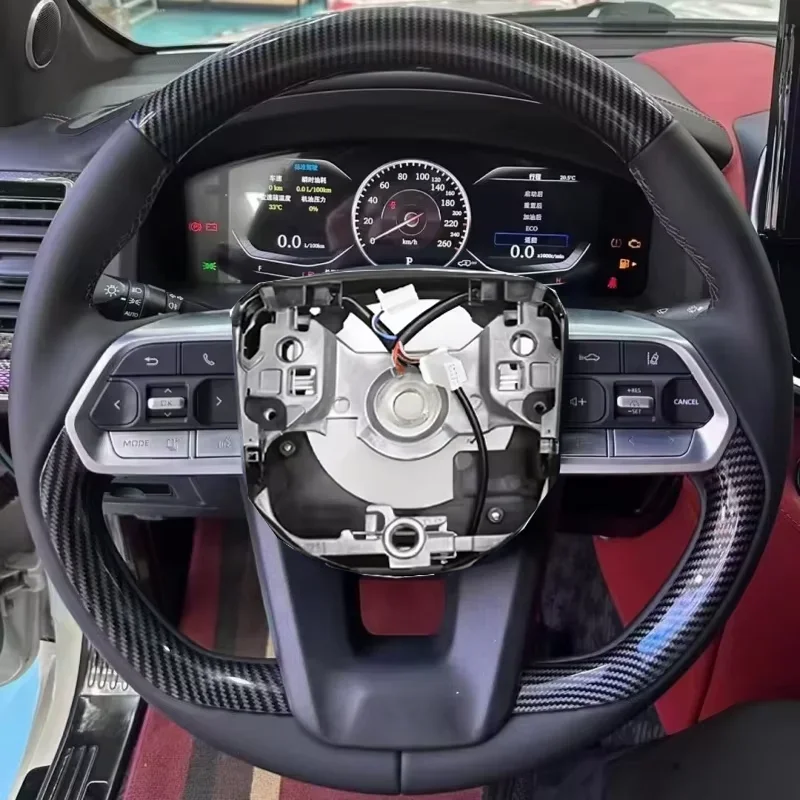 Leather Steering Wheel Accessory for Toyota Hilux Revo LC 70 79 Land Cruiser Pick up Fortuner 2017-2022 Car Models！！