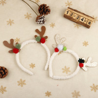 Christmas Reindeer Antler Headband Colorful Hairband for Girls Kids Holiday Party Hair Accessories Gift