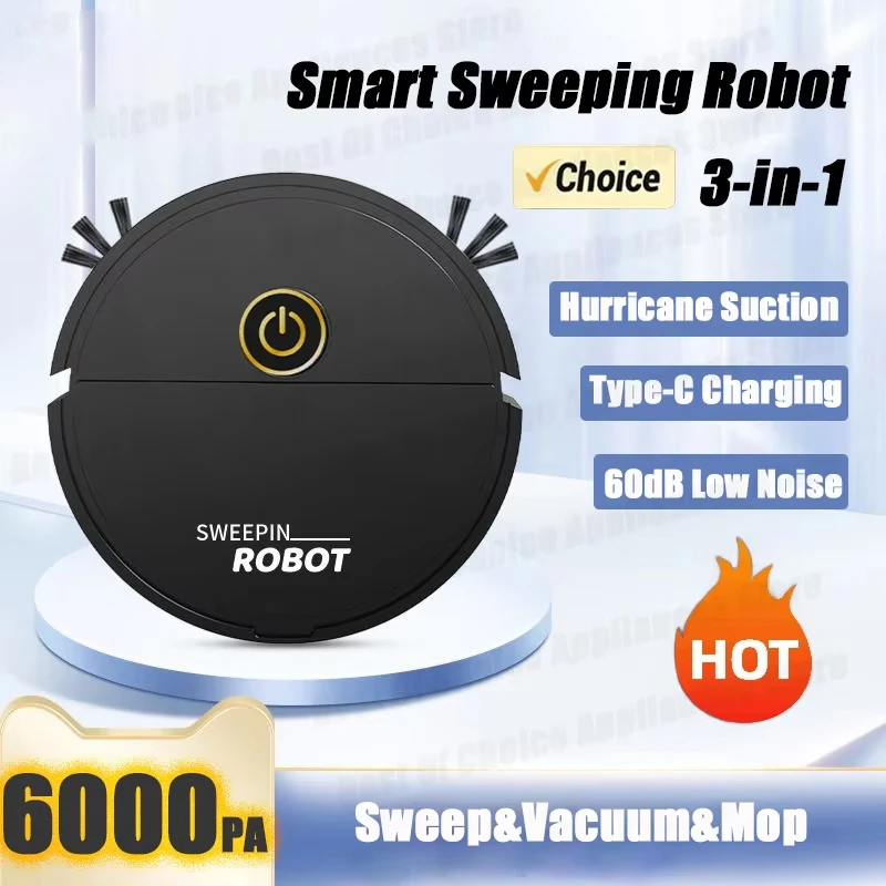 Xiaomi 3-in-1 Automatic Sweeping Robot Sweep Vacuum Cleaner Mopping Floor USB Rechargeable Mini Cleaner Home Cleaning Machine