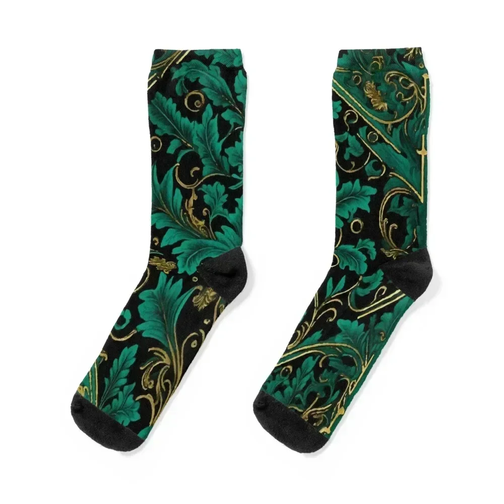 Emerald Jacquard Socks gym warm winter colored Male Socks Women's