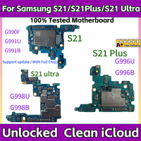 Working Unlocked Motherboard for Samsung Galaxy S21 G991U G991B G990F S21 Ultra G998U G998B S21 Plus 5G G996B G996U Logic Board