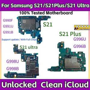Bilashmart Working Unlocked Motherboard Samsung Galaxy S21 G991U G991B S21 Ultra G998U G998B S21 Plus 5G G996B G996U Logic Board