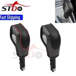 Auto Car PU Carbon Fibre Gear Shift Knob Cover For Ford EcoSport Escape Fusion Fiesta Focus Black Grey Red Covers