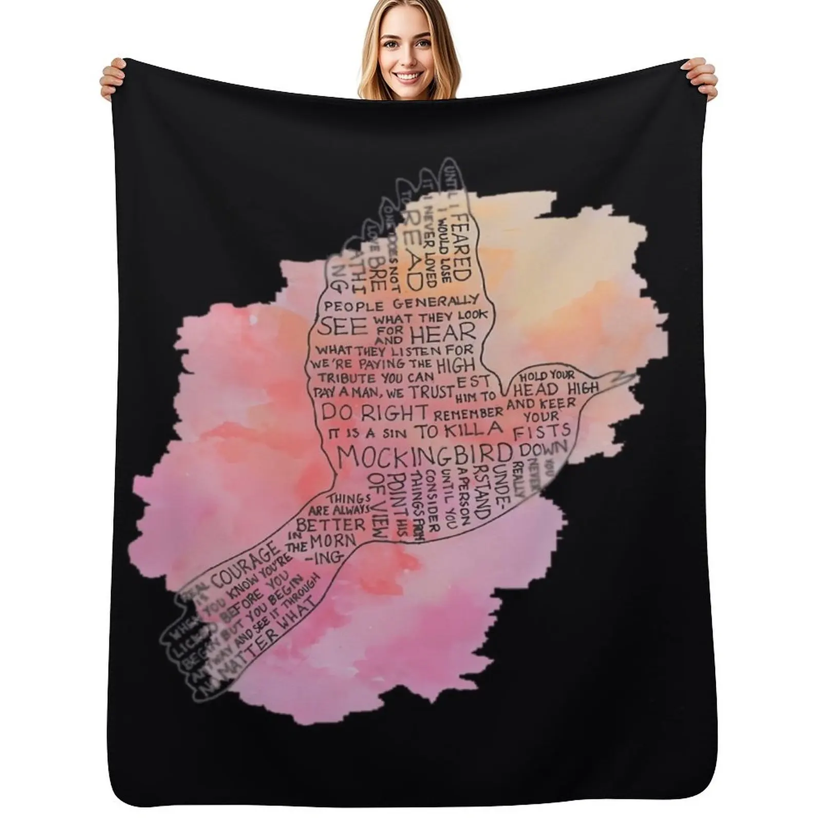 To Kill A Mockingbird 1\t Throw Blanket warm for winter Cute Plaid halloween Heavy Beautifuls Blankets