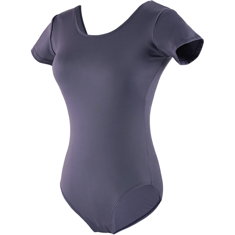 Justaucorps de Ballet en Nylon à Manches Courtes pour Femme, Tenue de brevClassique, Costume de Batterie, Maillot de Bain Adulte