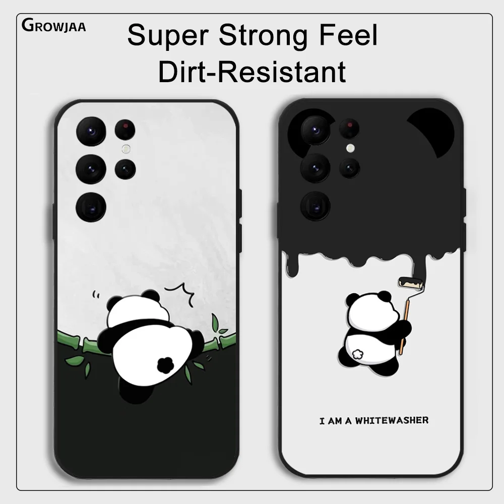 

Panda Cute Phone Case for Samsung Galaxy S24 Ultra S22 S23 Ultra S21 S20 5G Protective Silicone TPU Funda Anti Drop Cover