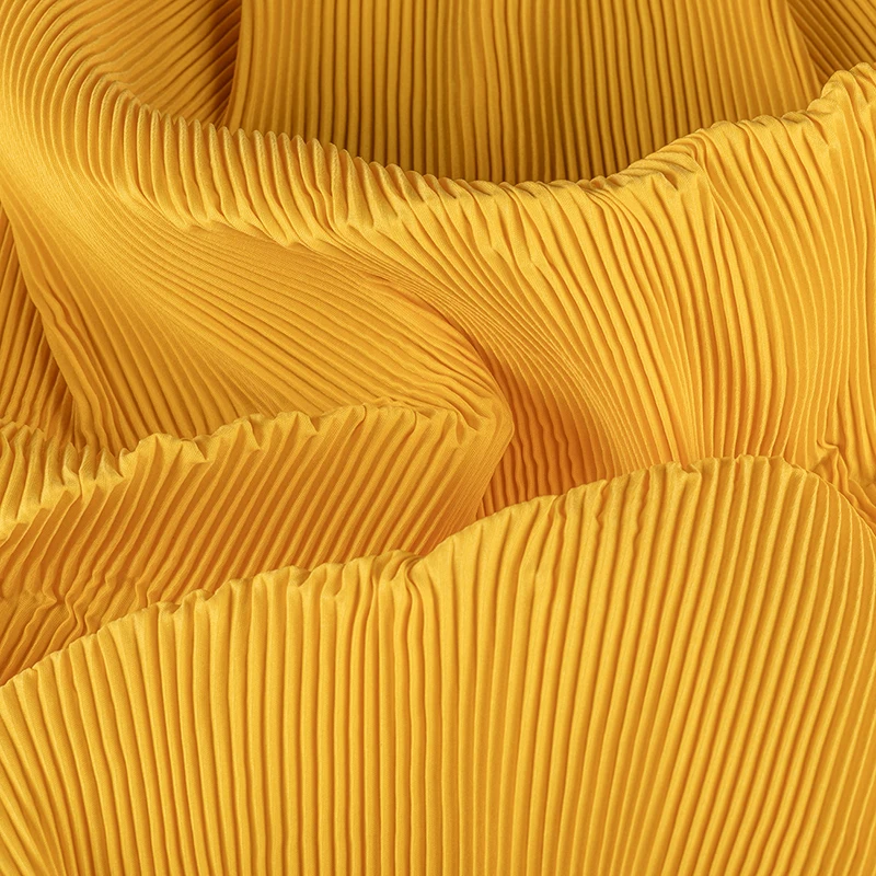 Pleated Fabric By The Meter for Decoration Paintings Background Diy Sewing Cloth Textile Stylish Plain White Grey Black Yellow