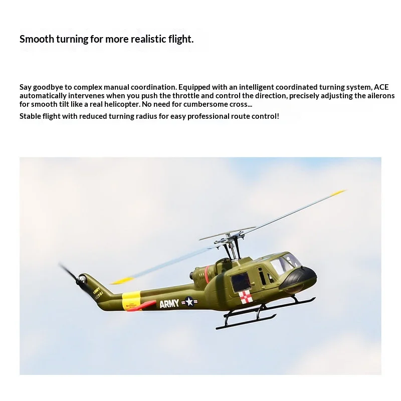 Flywing Huey Uh1 V4 New Rc Two Paddle Remote Control Helicopter Gps Self Stable Hover Automatic Return